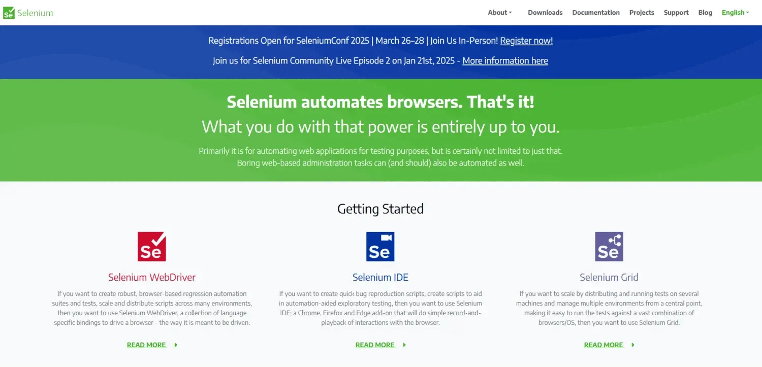 selenium-homepage